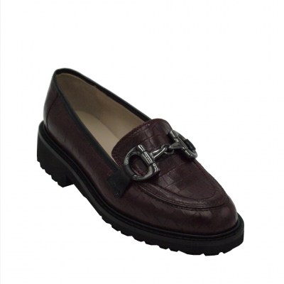 Angela Calzature  Shoes bordeaux leather heel 3 cm