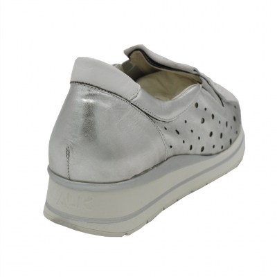 MELLUSO sneakers in pelle colore argento tacco basso 1-4 cm   numero 41     