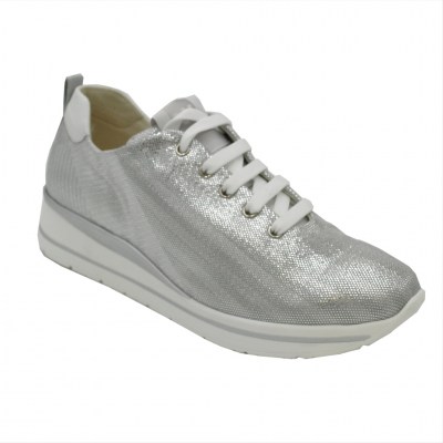 MELLUSO sneakers in pelle colore grigio tacco basso 1-4 cm        