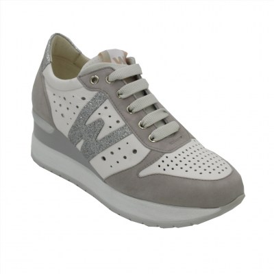MELLUSO sneakers in pelle colore bianco tacco medio 4-7 cm        