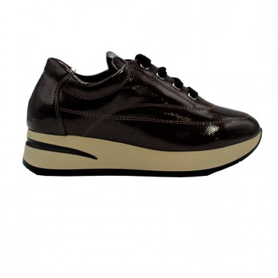 MELLUSO sneakers in vernice colore marrone tacco basso 1-4 cm   Numeri 34,42,43,44 DONNA     