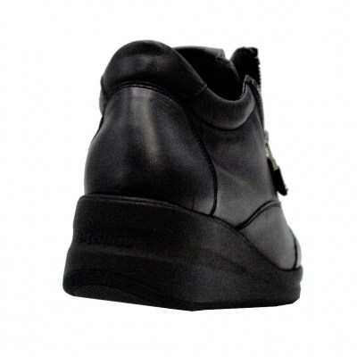 MELLUSO  Shoes black leather heel 3 cm