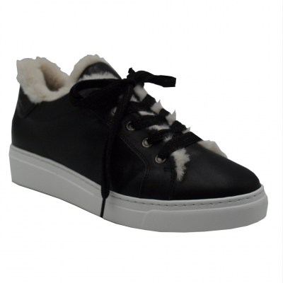 Soffice Sogno sneakers in pelle colore nero tacco basso 1-4 cm        