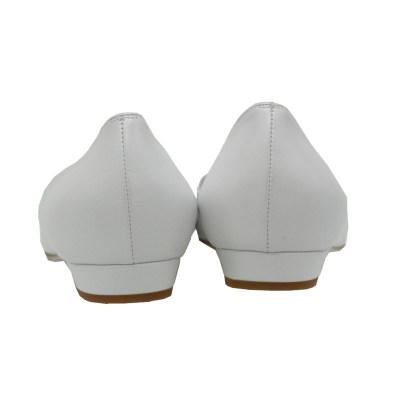 Angela calzature Sposa decollete in pelle colore bianco tacco basso 1-4 cm   Numeri 42,43,44 sposa     