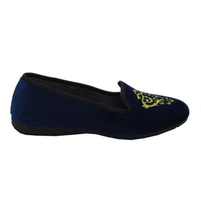 SUSIMODA pantofole in velluto colore blu tacco basso 1-4 cm   ! profumata !     