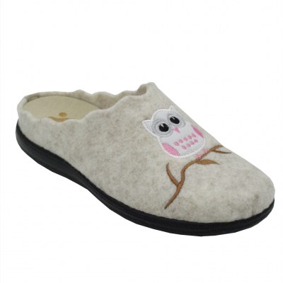 SUSIMODA pantofole ciabatte in lana cotta colore beige tacco basso 1-4 cm   fino al numero 42     