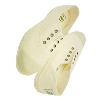 NATURAL WORLD ECO scarpa in cotone bianco sangallo 120 590 Vegan shoes