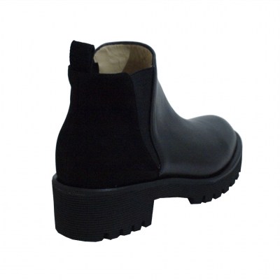Angela Calzature stivali alla caviglia in pelle colore nero tacco basso 1-4 cm   33,34,42,43,44,DONNA numeri speciali    