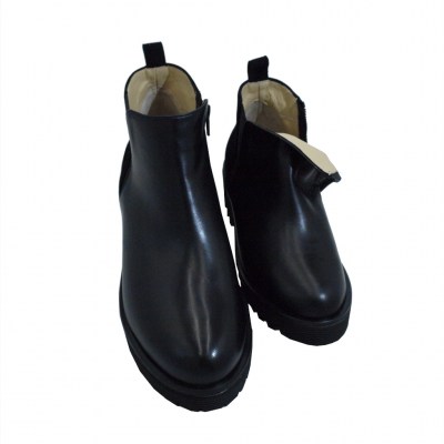 Angela Calzature stivali alla caviglia in pelle colore nero tacco basso 1-4 cm   33,34,42,43,44,DONNA numeri speciali    