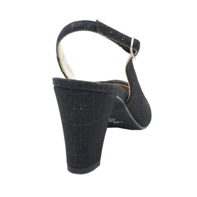 Angela Calzature Elegance  Shoes black tessuto galassia heel 6 cm