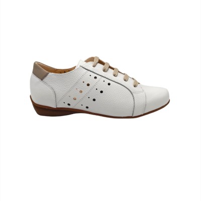  sneakers in  colore beige tacco piatto fino a 1 cm        