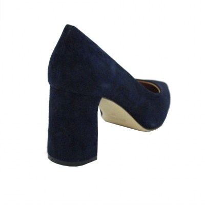 Angela Calzature  Shoes Blue chamois heel 8 cm