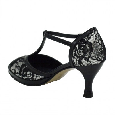 Angela Calzature Ballo  Shoes black leather heel 6 cm
