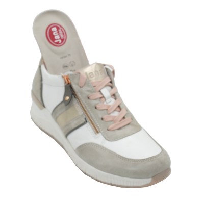 JANA sneakers in pelle colore bianco tacco basso 1-4 cm   numeri Donna 42,43,44,45 numeri speciali    