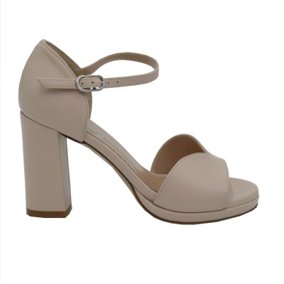 Angela Calzature Sposa e Cerimonia sandali in pelle colore beige tacco alto 8-11 cm   32,33,34 DONNA numeri speciali    