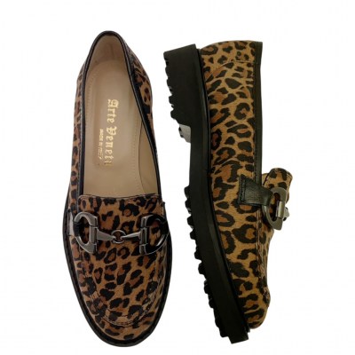 ANGELA CALZATURE mocassino scarpa donna stampa animalier made in  Italy