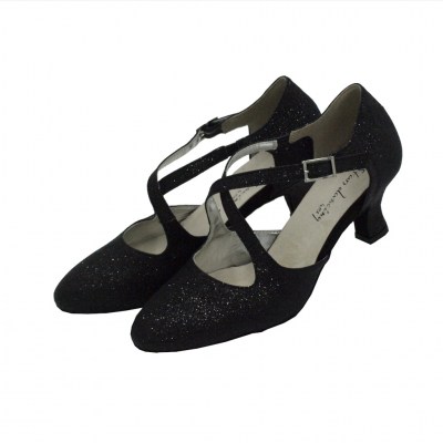 Angela Calzature Ballo  Shoes black tessuto galassia heel 4 cm