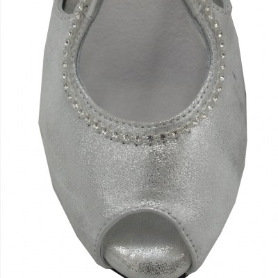 Angela Calzature Ballo  Shoes Silver leather heel 6 cm