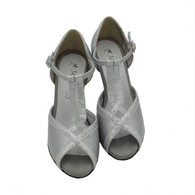 Angela Calzature Ballo  Shoes Silver leather heel 7 cm