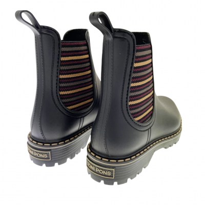 TONI PONS CORBIN stivaletto ancke boot nero gomma anckle boot