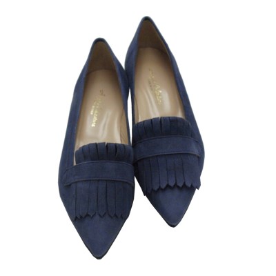 Angela Calzature  Shoes Blue chamois heel 1 cm