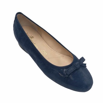 Angela Calzature Numeri Speciali special numbers Shoes Blue chamois heel 1 cm