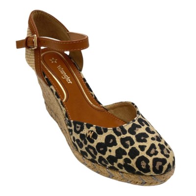 WRANGLER sandali in tessuto colore marrone tacco alto 8-11 cm        