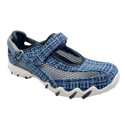 Mephisto Allrounder NIRO denim blu scarpa donna sportiva con soletta estraibile a strappo