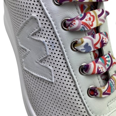 MELLUSO WALK R20237  SILVY sneaker scarpa per donna sportiva BIANCA ZEPPA soletta estraibile 33 34