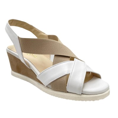 Angela Calzature Numeri Speciali sandali in pelle colore beige tacco medio 4-7 cm   32,33,34 numeri speciali    