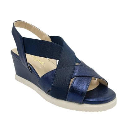 Angela Calzature Numeri Speciali sandali in pelle colore blu tacco medio 4-7 cm   32,33,34,42,43 numeri speciali    