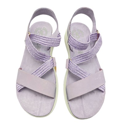 FANTASY SANDALS ALICE sandali per donna comodi e sportivi elasticizzati flexsole lilla glicine