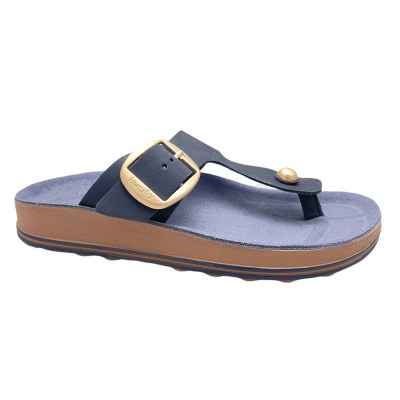 FANTASY SANDALS BROOKE ciabatta per donna infradito flexsole blu con fibbia regolabile