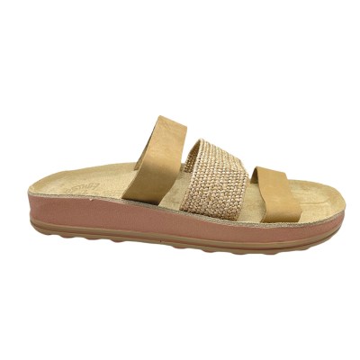 FANTASY SANDALS ciabatta per donna aperta sabot scalzato elasticizzato flexsole verde oliva