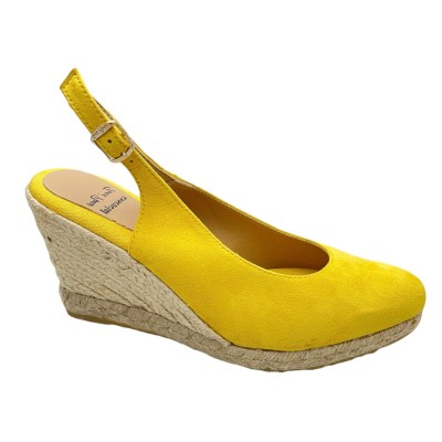 Toni Pons BARNA sandalo chiuso giallo groc SLING BACK zeppa in corda espadrillas