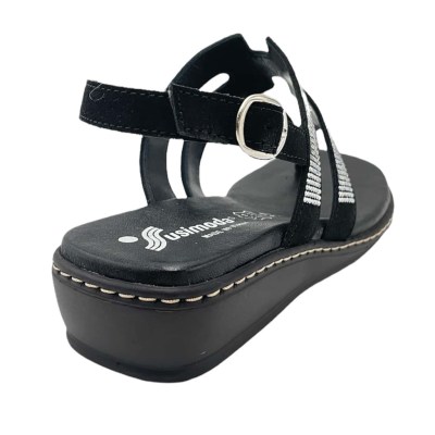 SUSIMODA  Shoes black leather heel 2 cm