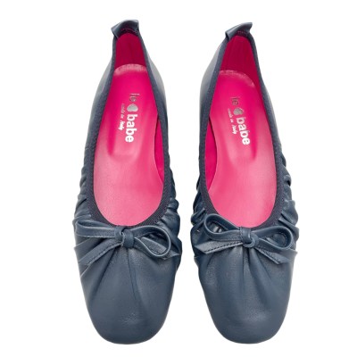 LE BABE FRIDA 2879S2 scarpa donna ballerina paperina flat shoe blu 34 42