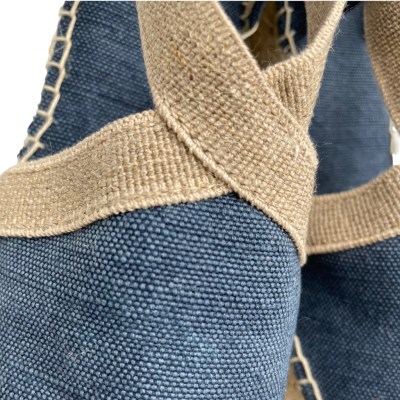 Toni Pons TERRA - V espadrillas jeans con elastico incrociato sandalo chiuso zeppa in corda
