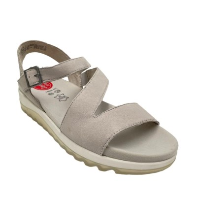 JANA sandali in ecocamoscio colore grigio tacco basso 1-4 cm   42,43,44,45 giovanile e comfort numeri speciali    