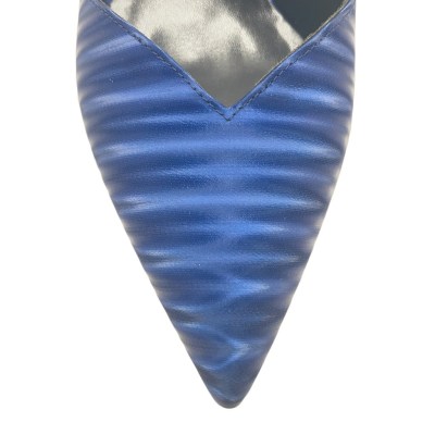 Angela Calzature Elegance decollete in tessuto colore blu tacco medio 4-7 cm   cerimonia ed eleganza     