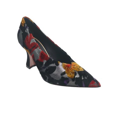 Angela Calzature Elegance decollete in camoscio colore nero tacco medio 4-7 cm   gusto italiano e moda     