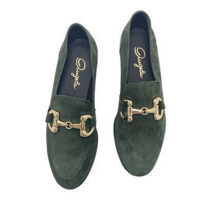 Angela Calzature Numeri Speciali  Shoes Green chamois heel 1 cm