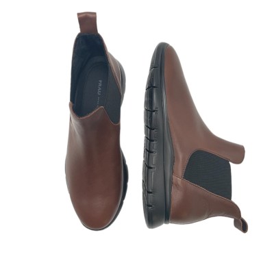 Frau  Shoes marrone leather heel 2 cm
