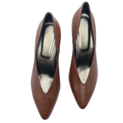 Soffice Sogno Elegance  Shoes marrone leather heel 6 cm