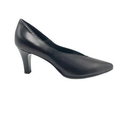 Soffice Sogno  Shoes black leather heel 6 cm