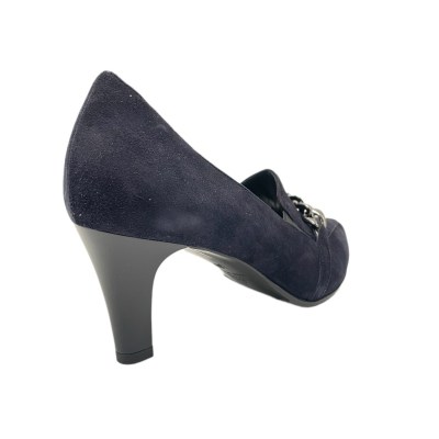 Soffice Sogno Elegance  Shoes Blue chamois heel 6 cm