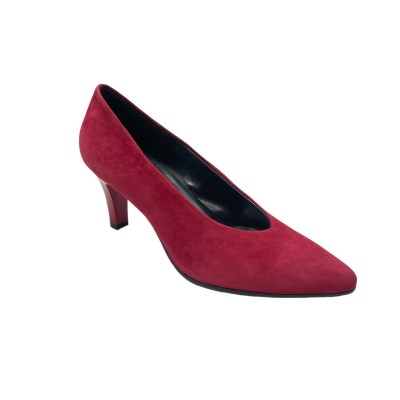 Soffice Sogno Elegance  Shoes bordeaux chamois heel 6 cm