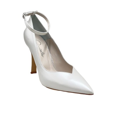 Angela Calzature Sposa e Cerimonia  Shoes White leather heel 9 cm