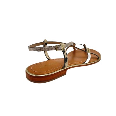 Les Tropeziennes sandali in pelle colore multicolor tacco piatto fino a 1 cm   by moda Saint-Tropez     