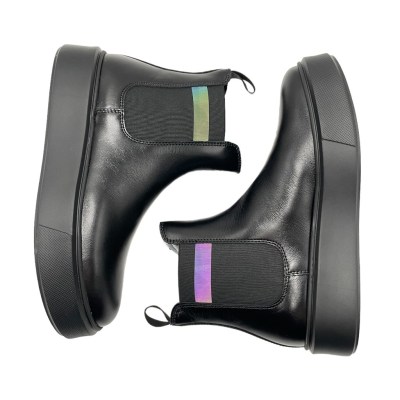 FRAU  Shoes black leather heel 4 cm